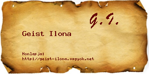 Geist Ilona névjegykártya