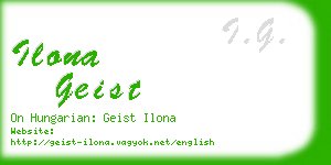 ilona geist business card